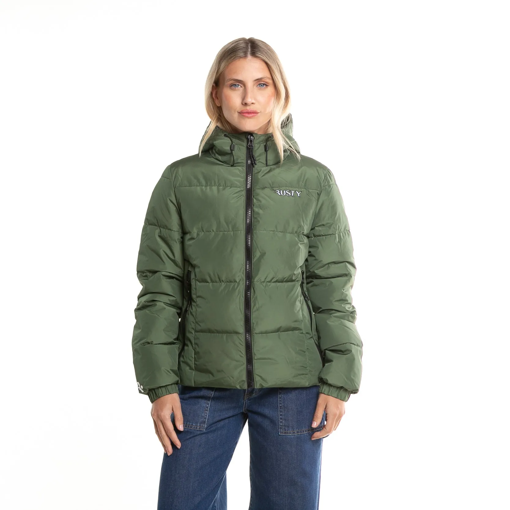 Campera Abrigo Rusty Stella Puffer Coat Ld* Army