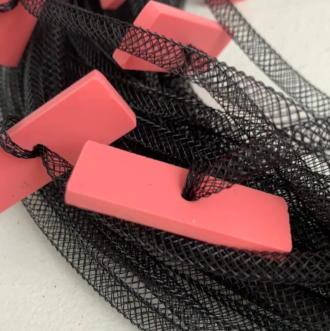 CB155 - Multi Chip Necklace in Pink