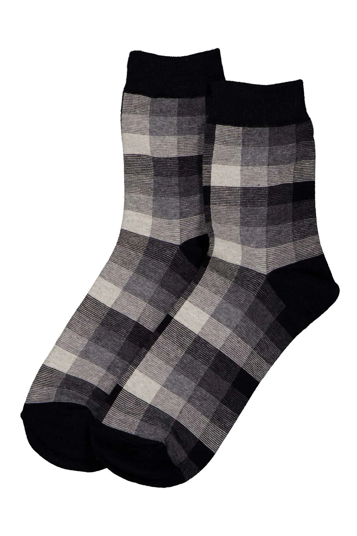 Chadwick Check Socks Black