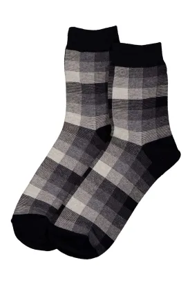 Chadwick Check Socks Black