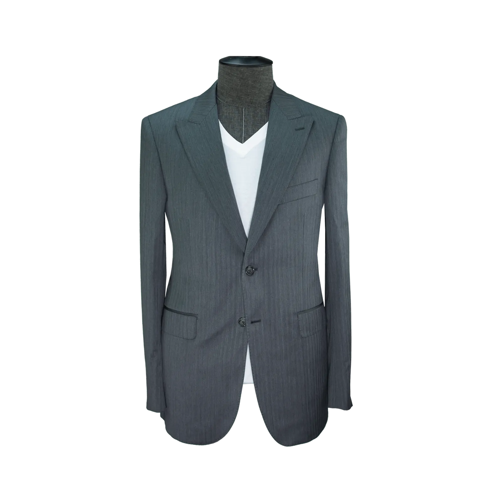 CHARCOAL HERRINGBONE IN WOOL