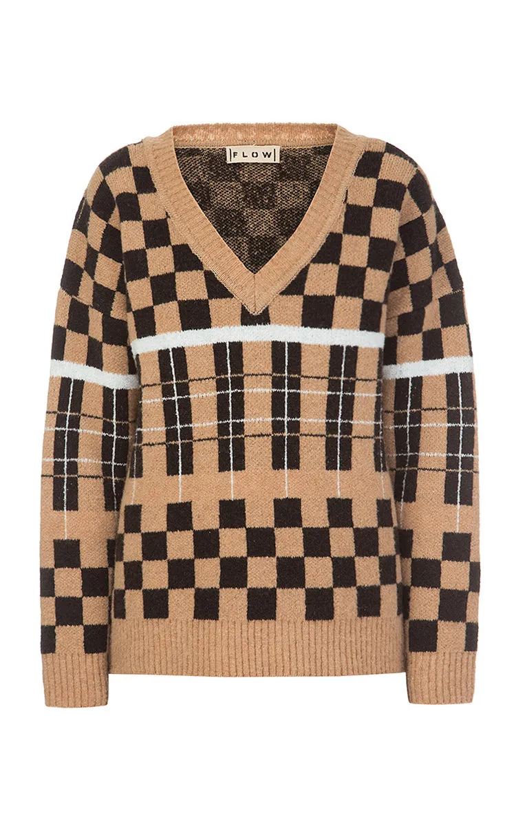 Checked Sweater