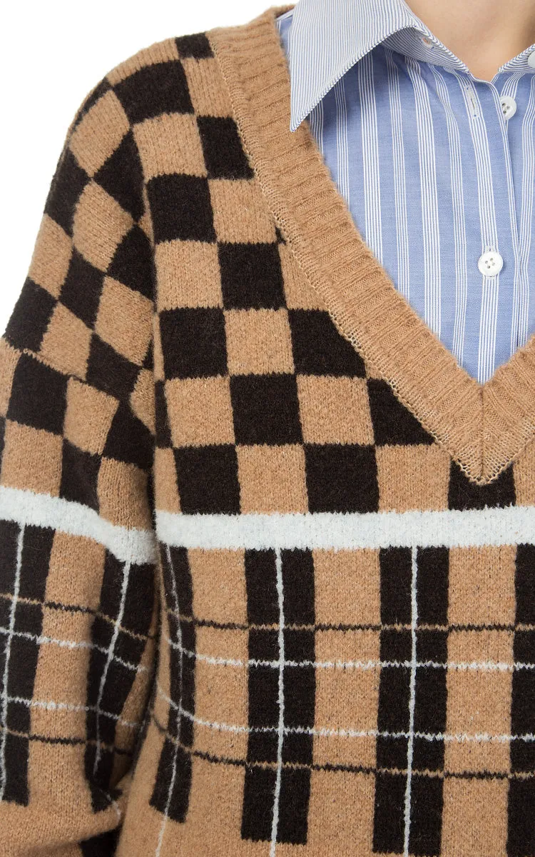 Checked Sweater