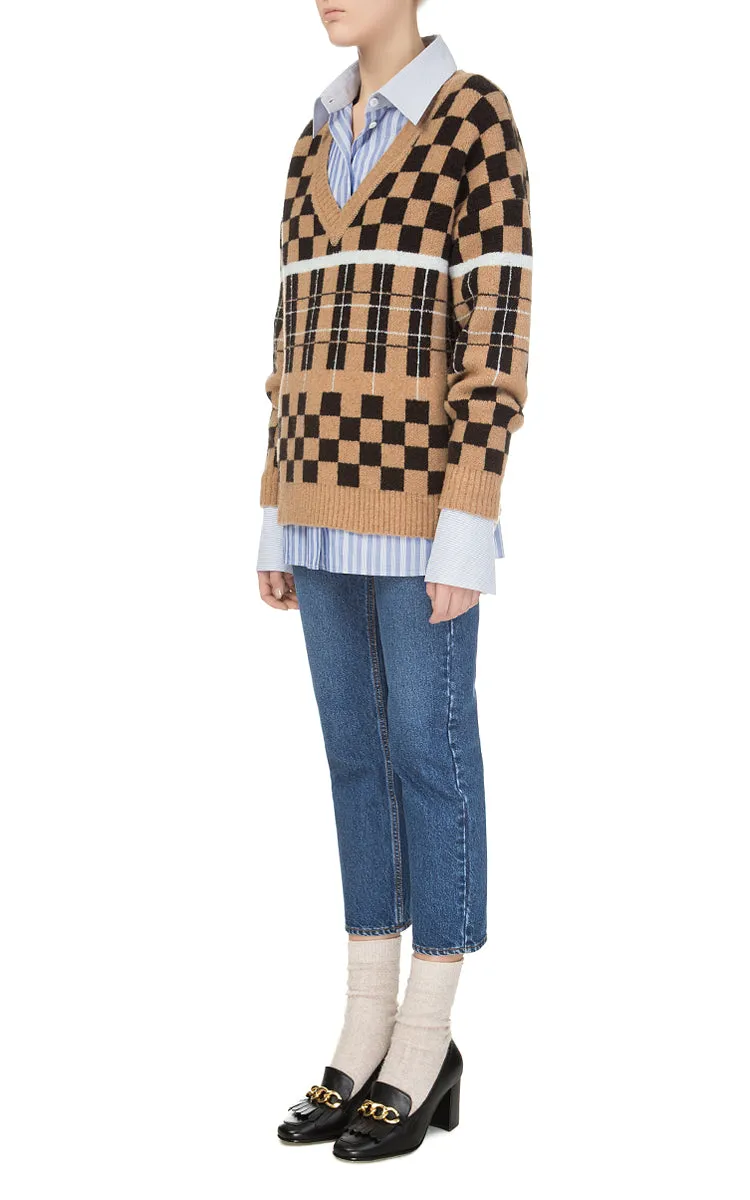 Checked Sweater