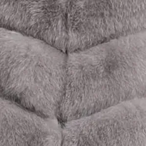 Chevron Fox Fur Coat