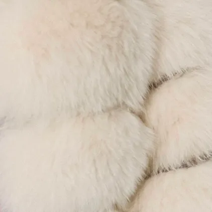 Chevron Fox Fur Coat