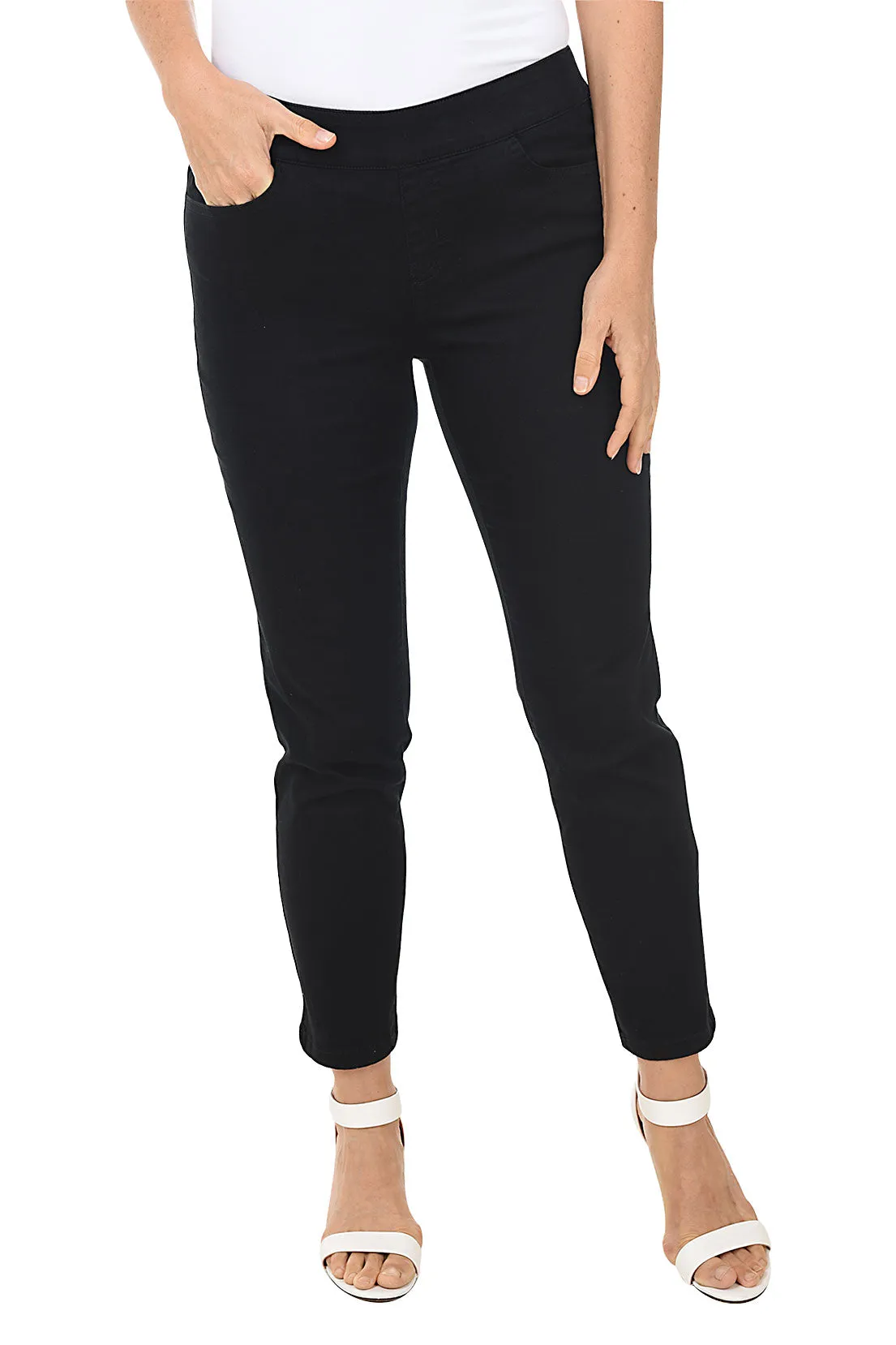 Classic Pull-On Denim Ankle Pant