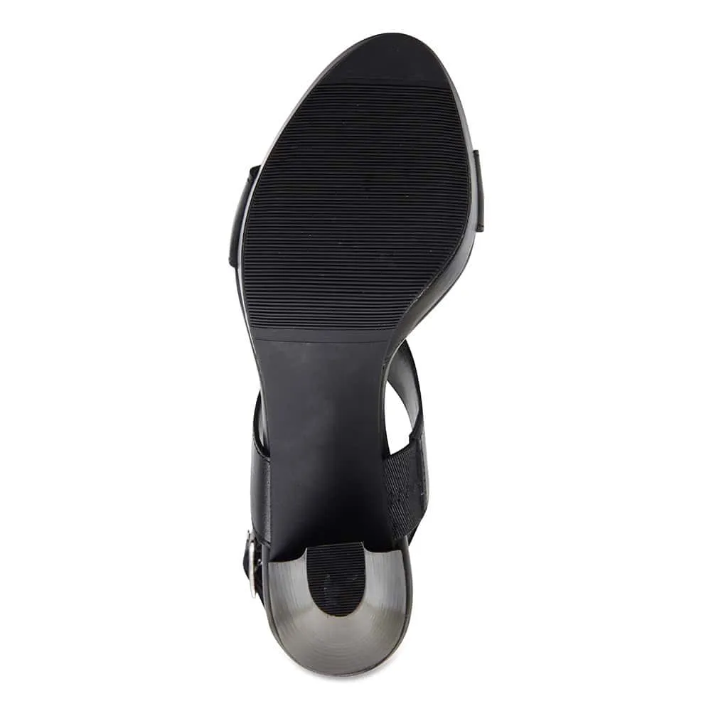 Coco Heel in Black Leather