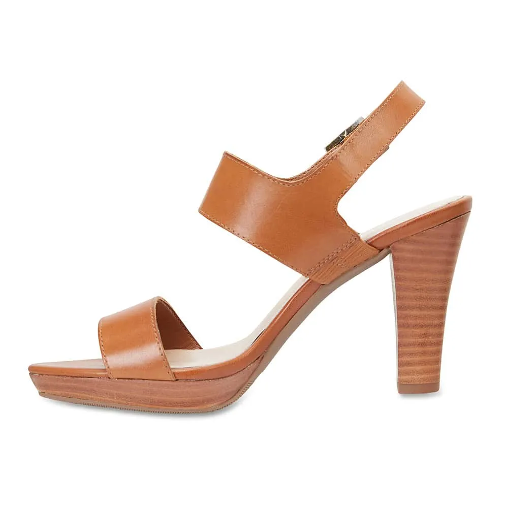 Coco Heel in Cognac Leather