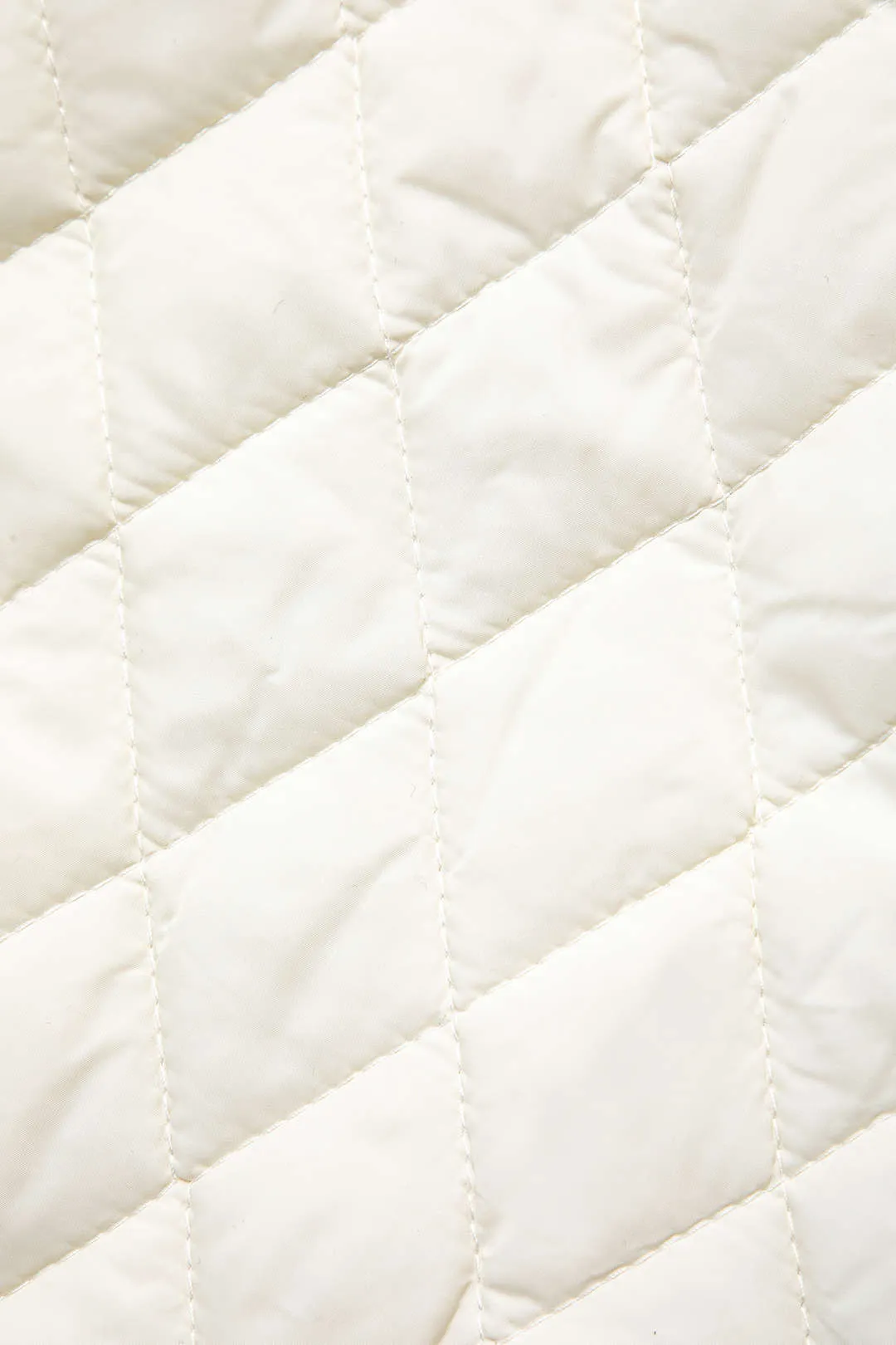 Contrast Trim Diamond Quilted Puffer Jacket