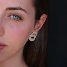 Copy of Unique spiral shape silver earrings