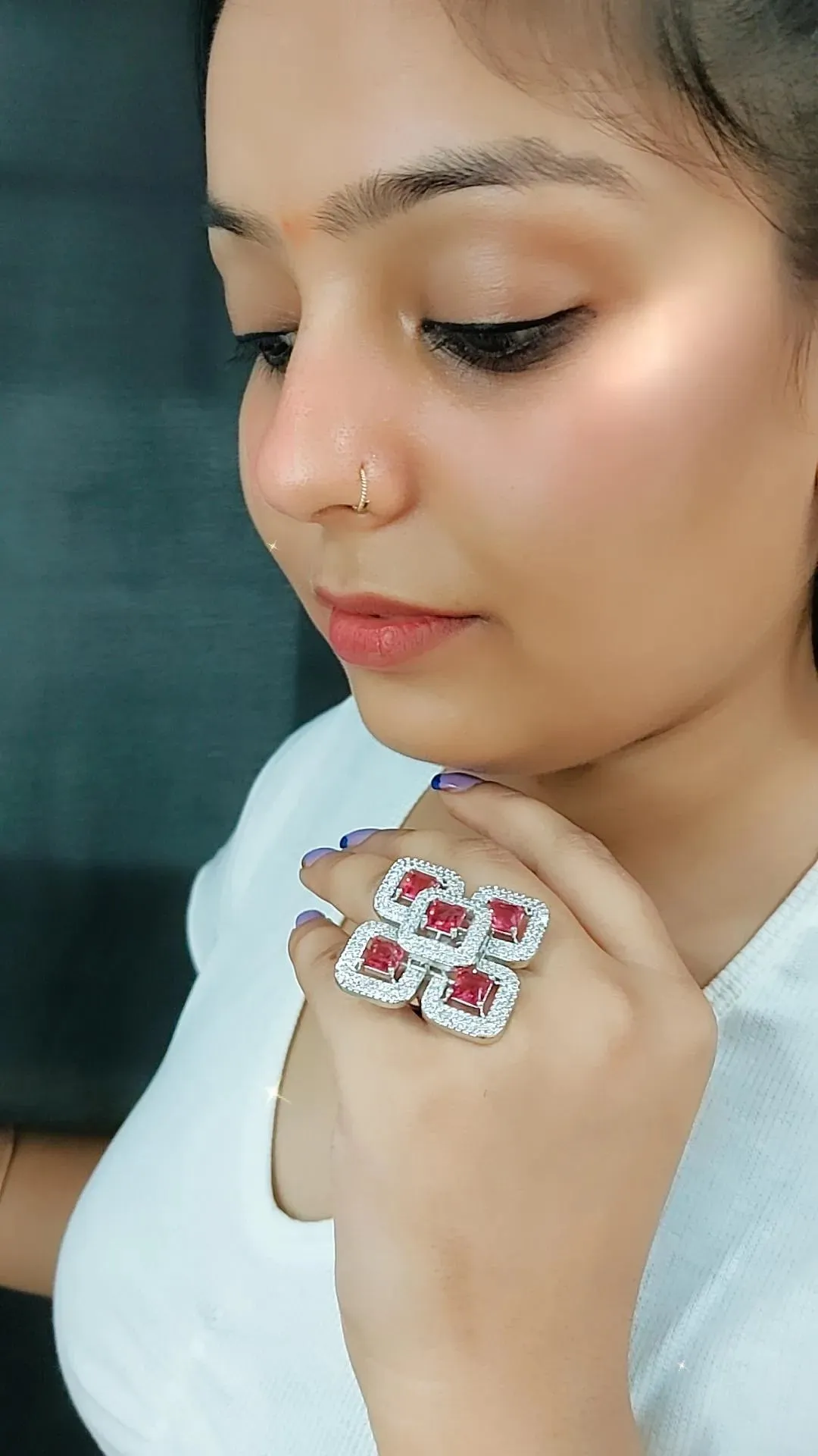 Cora Cocktail Adjustable Ring