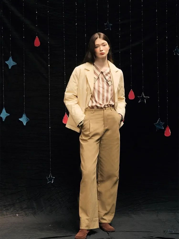Cotton and linen down suit【s0000005942】