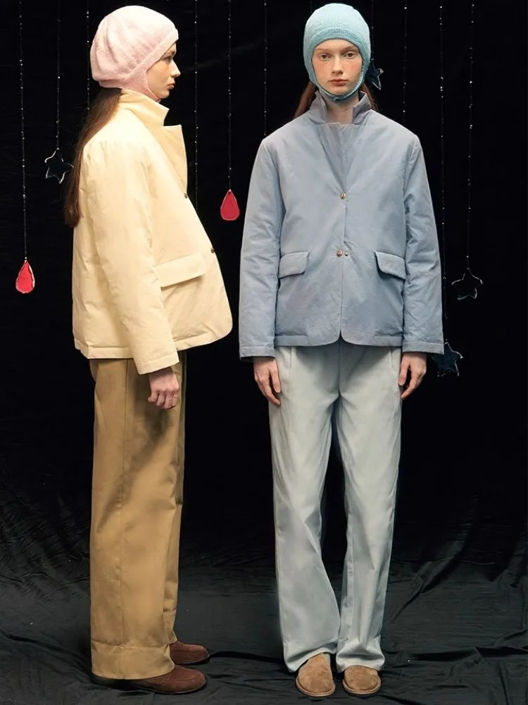 Cotton and linen down suit【s0000005942】