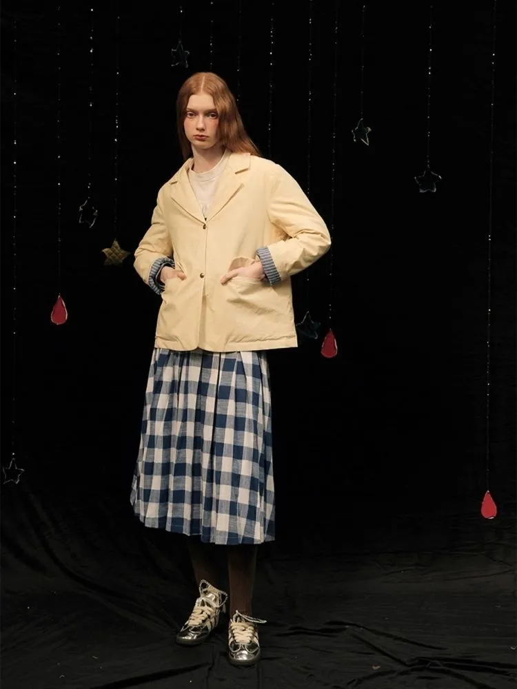 Cotton and linen down suit【s0000005942】