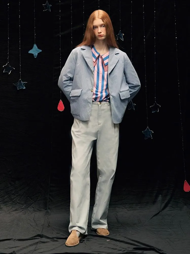 Cotton and linen down suit【s0000005942】