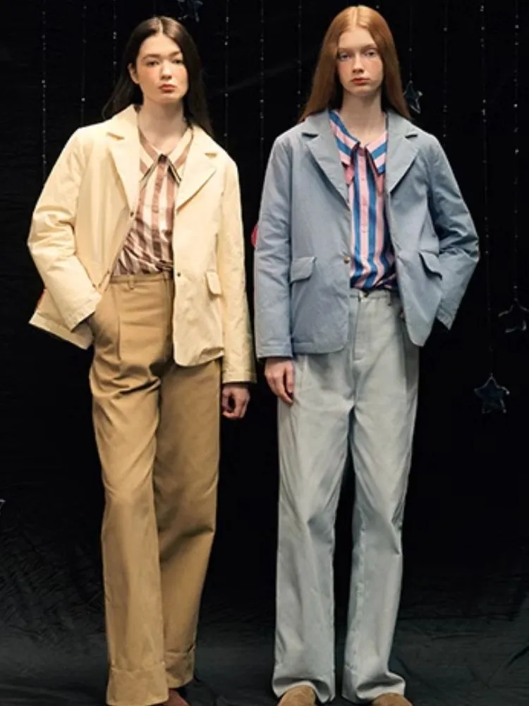 Cotton and linen down suit【s0000005942】