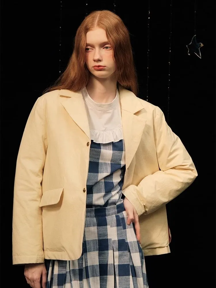 Cotton and linen down suit【s0000005942】