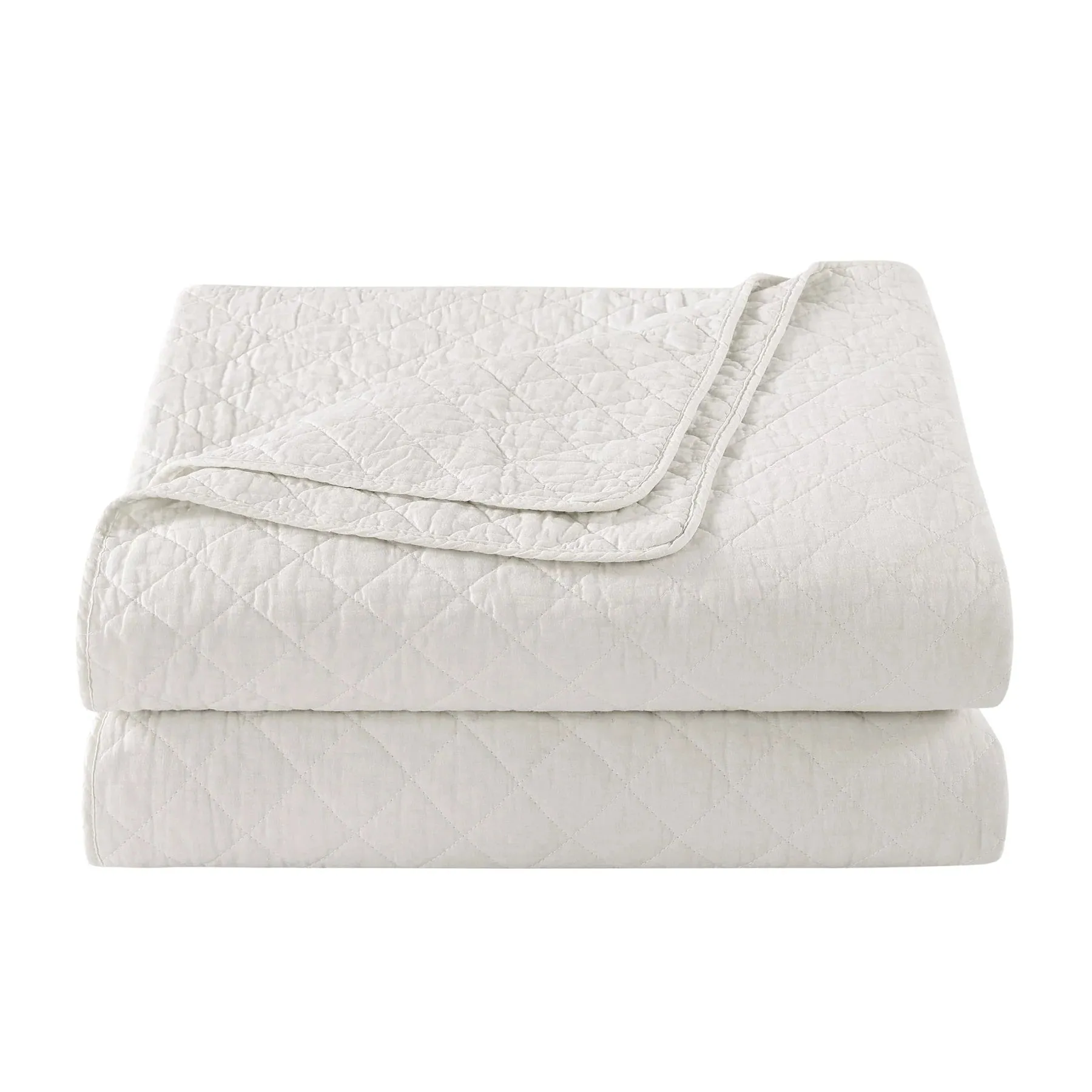 Cotton Comfort White Quilt Set