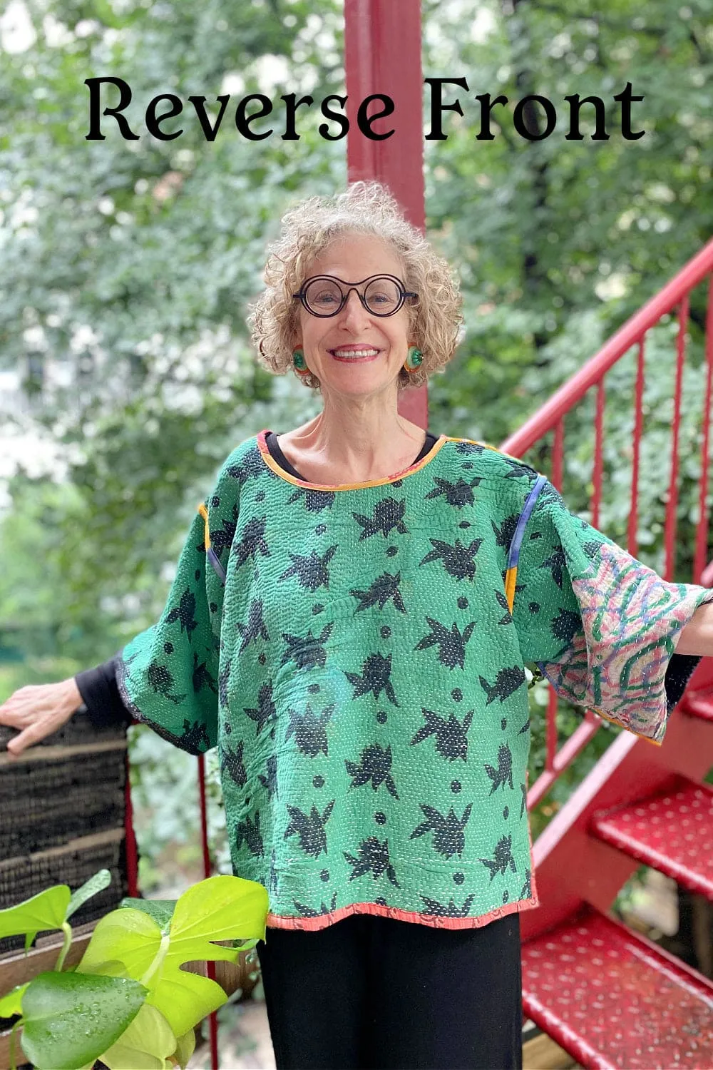 Cotton Kantha Stitch Pullover