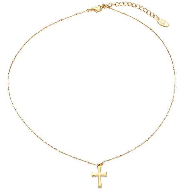 Cross Pendant Gold Chain Necklace