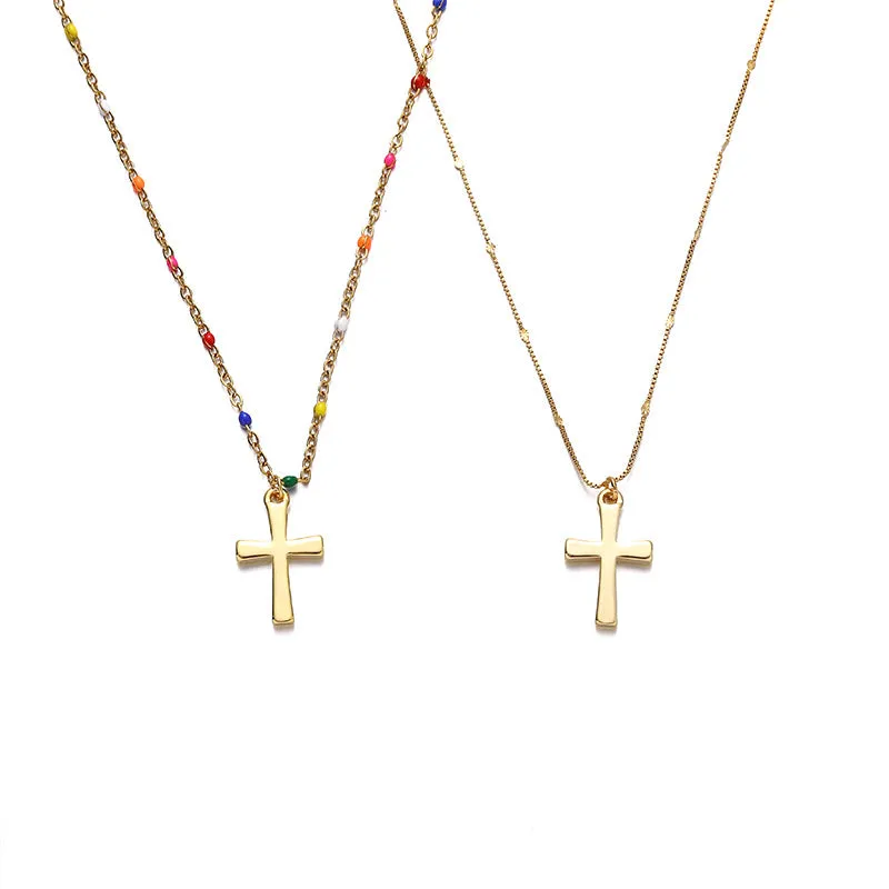 Cross Pendant Gold Chain Necklace