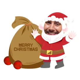 Custom Face Tattoos Merry Christmas Santa Claus Party Tattoos