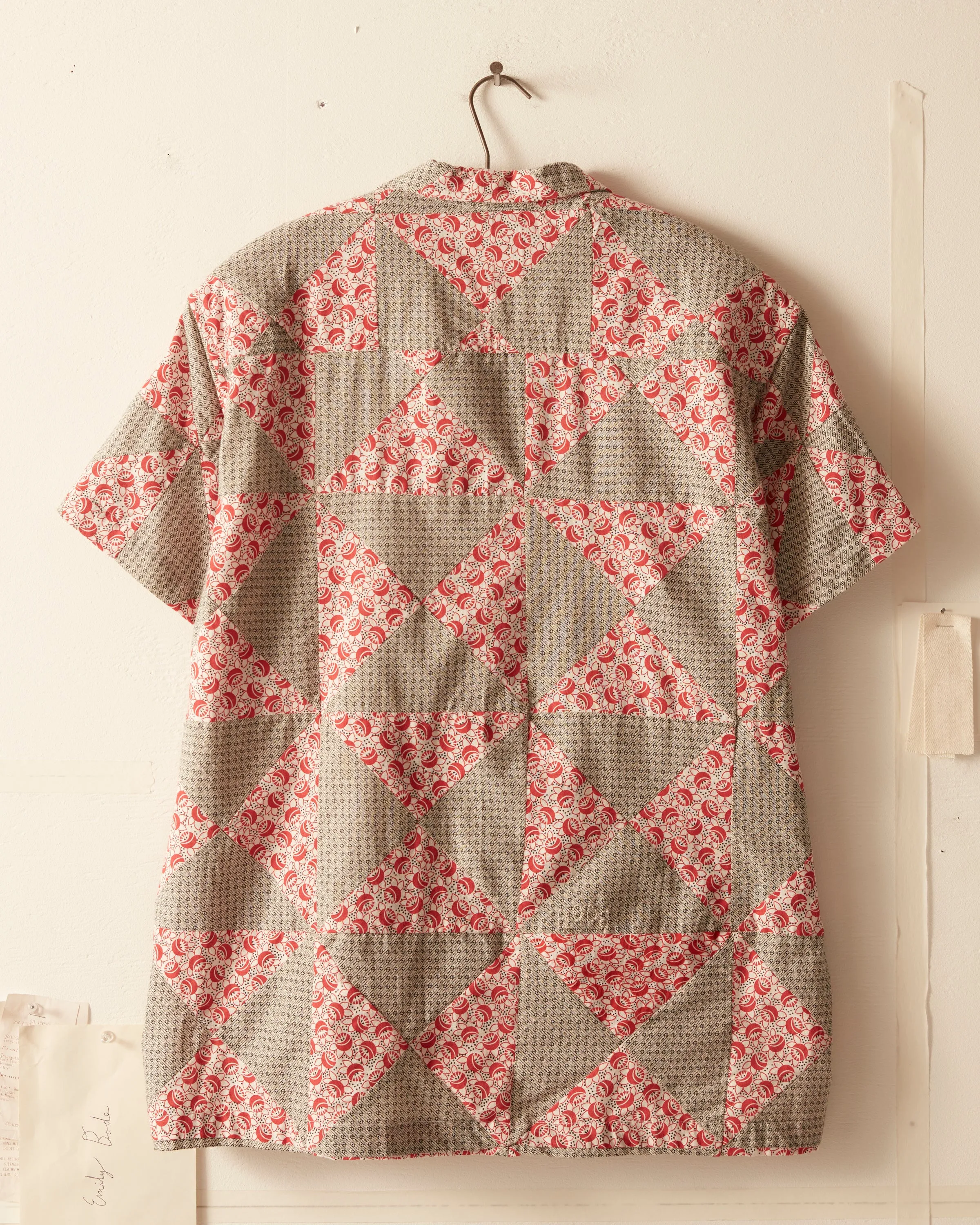Deco Puzzle Patchwork Short Sleeve Shirt