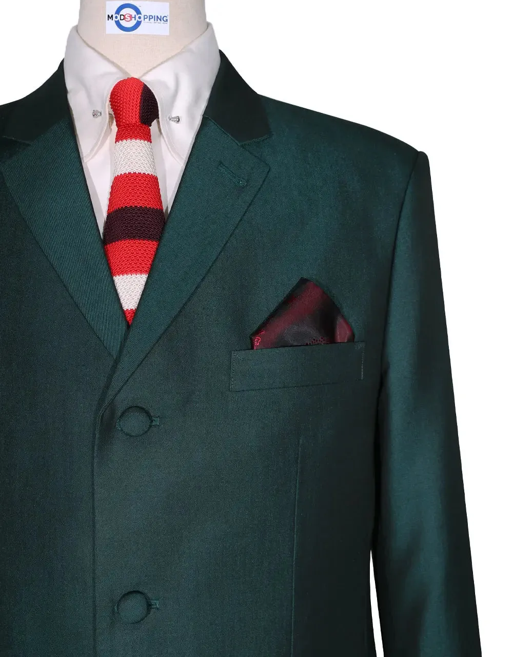 Deep Teal and Black Two Tone Suit