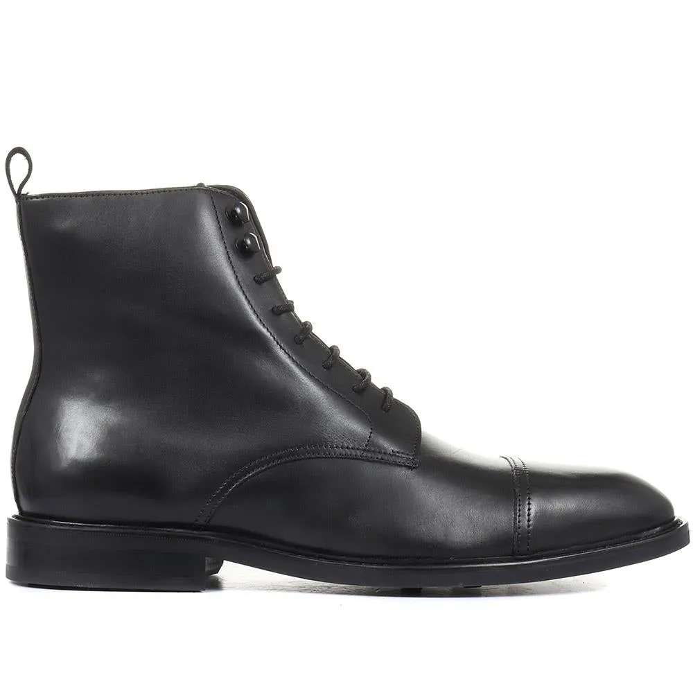 Deighton Faux Shearling Lace-up Boots - DEIGHTON / 319 220