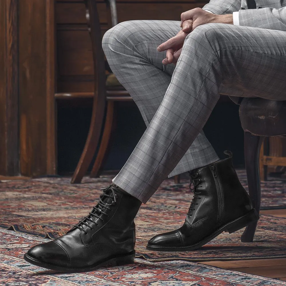 Deighton Faux Shearling Lace-up Boots - DEIGHTON / 319 220