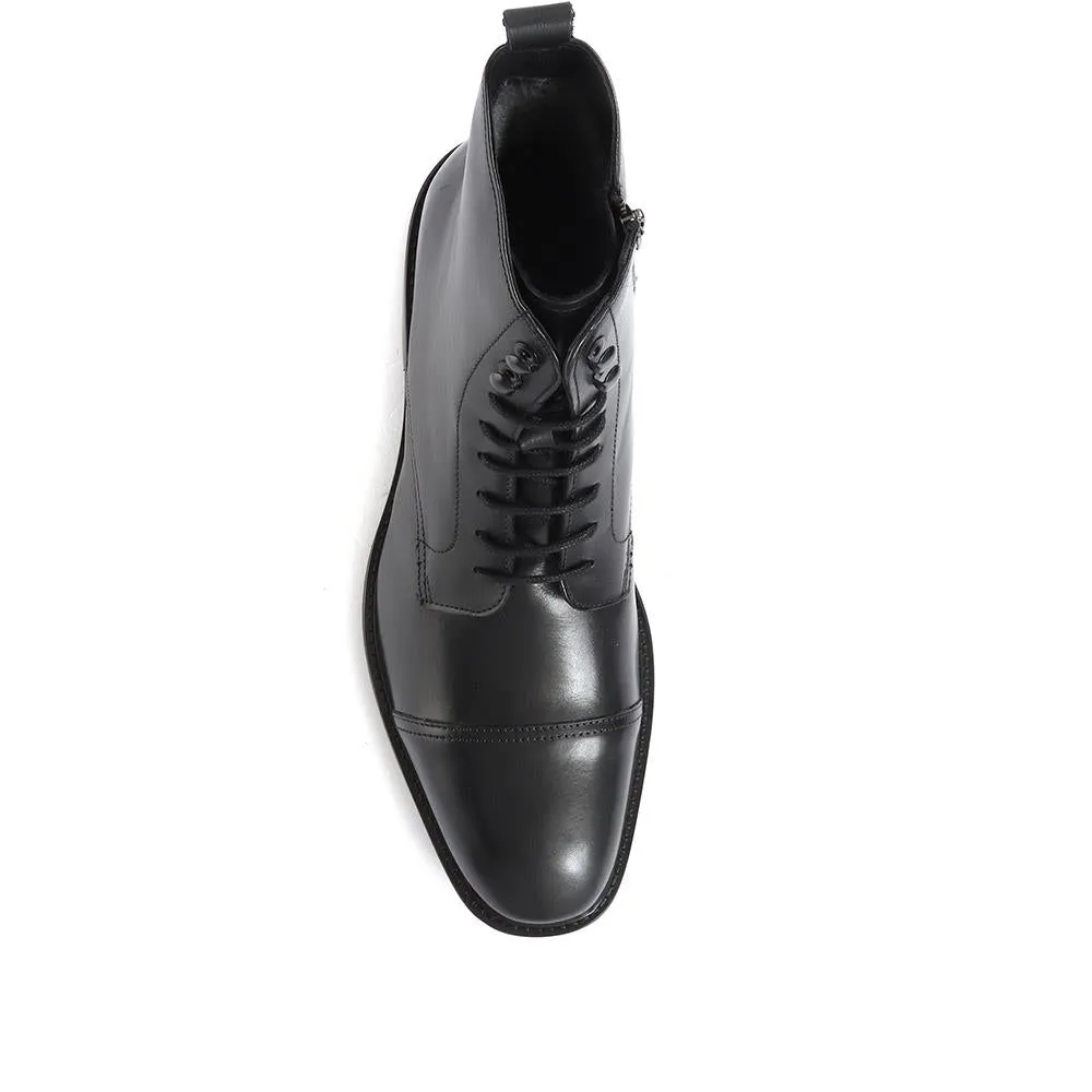 Deighton Faux Shearling Lace-up Boots - DEIGHTON / 319 220
