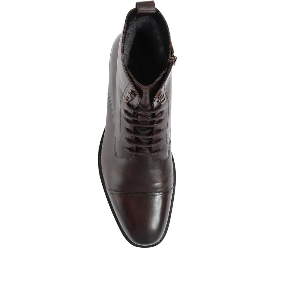 Deighton Faux Shearling Lace-up Boots - DEIGHTON / 319 220