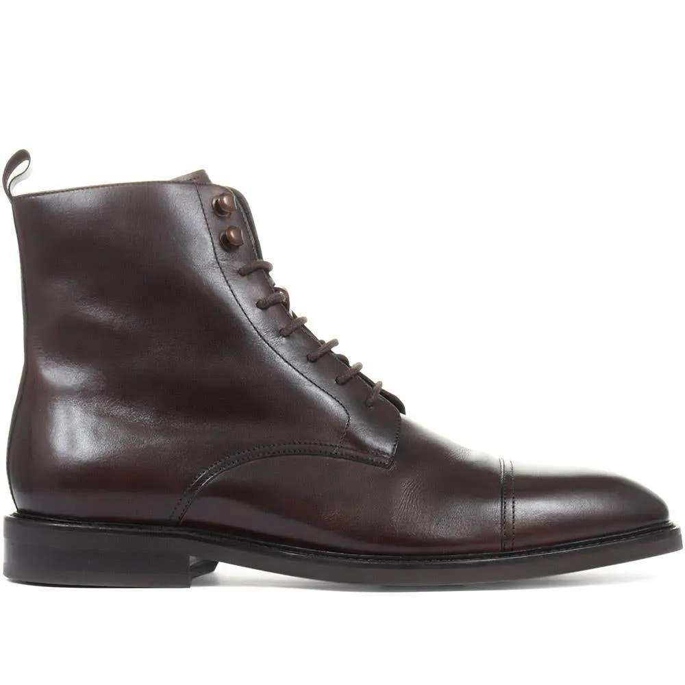 Deighton Faux Shearling Lace-up Boots - DEIGHTON / 319 220