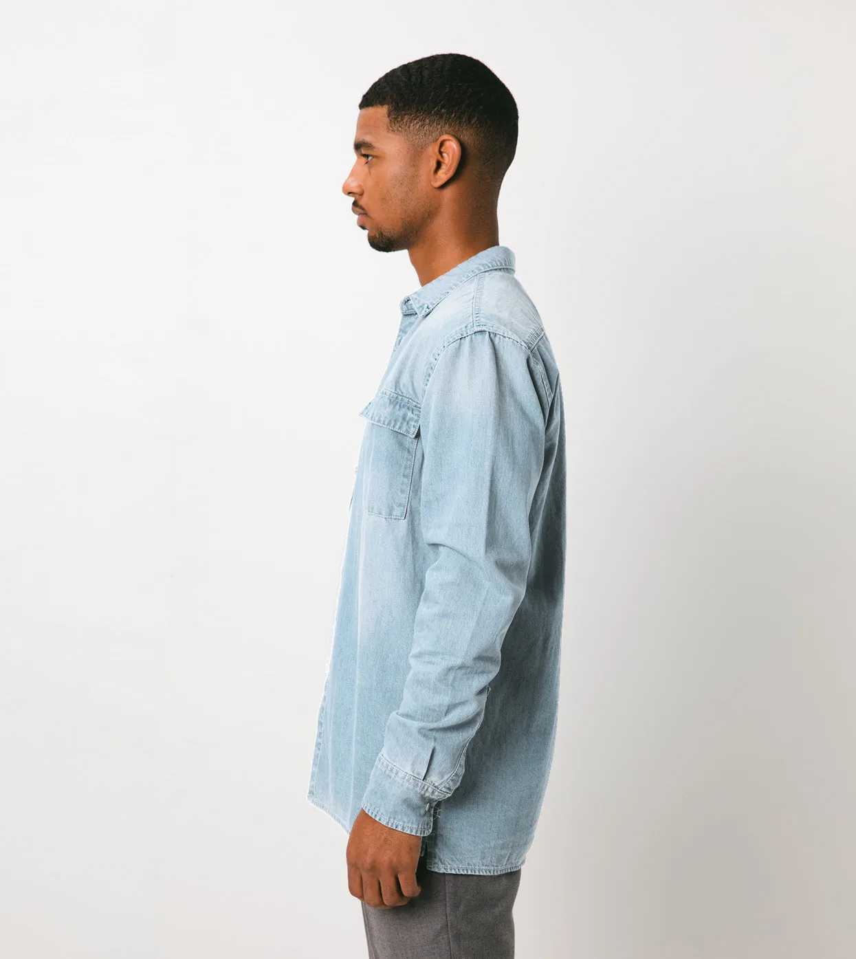 Denim LS Shirt Blaze Blue