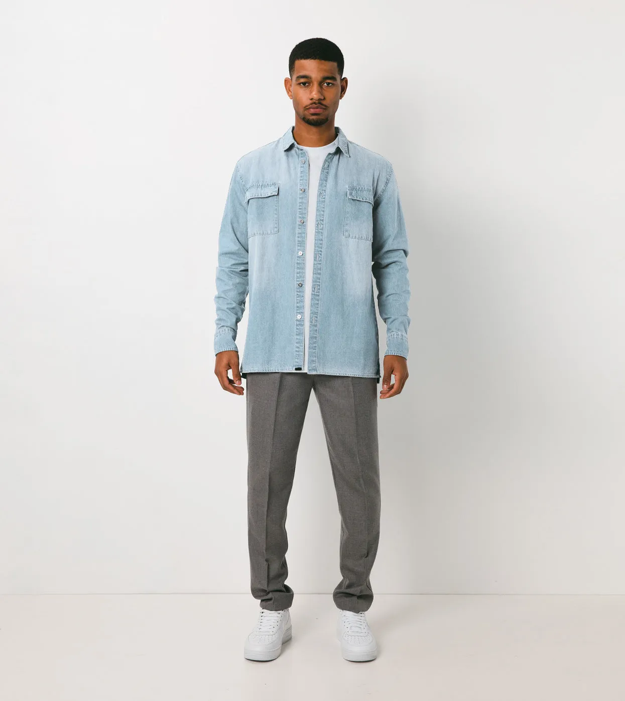 Denim LS Shirt Blaze Blue