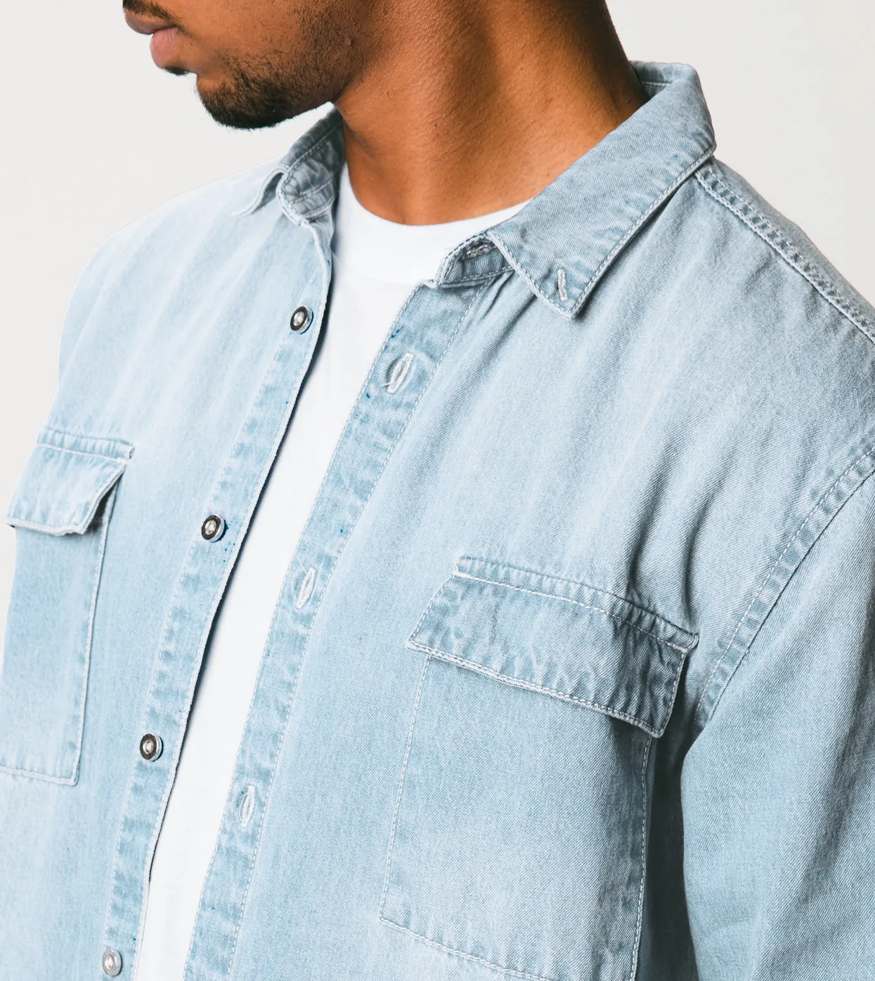 Denim LS Shirt Blaze Blue
