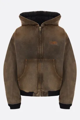denim padded jacket