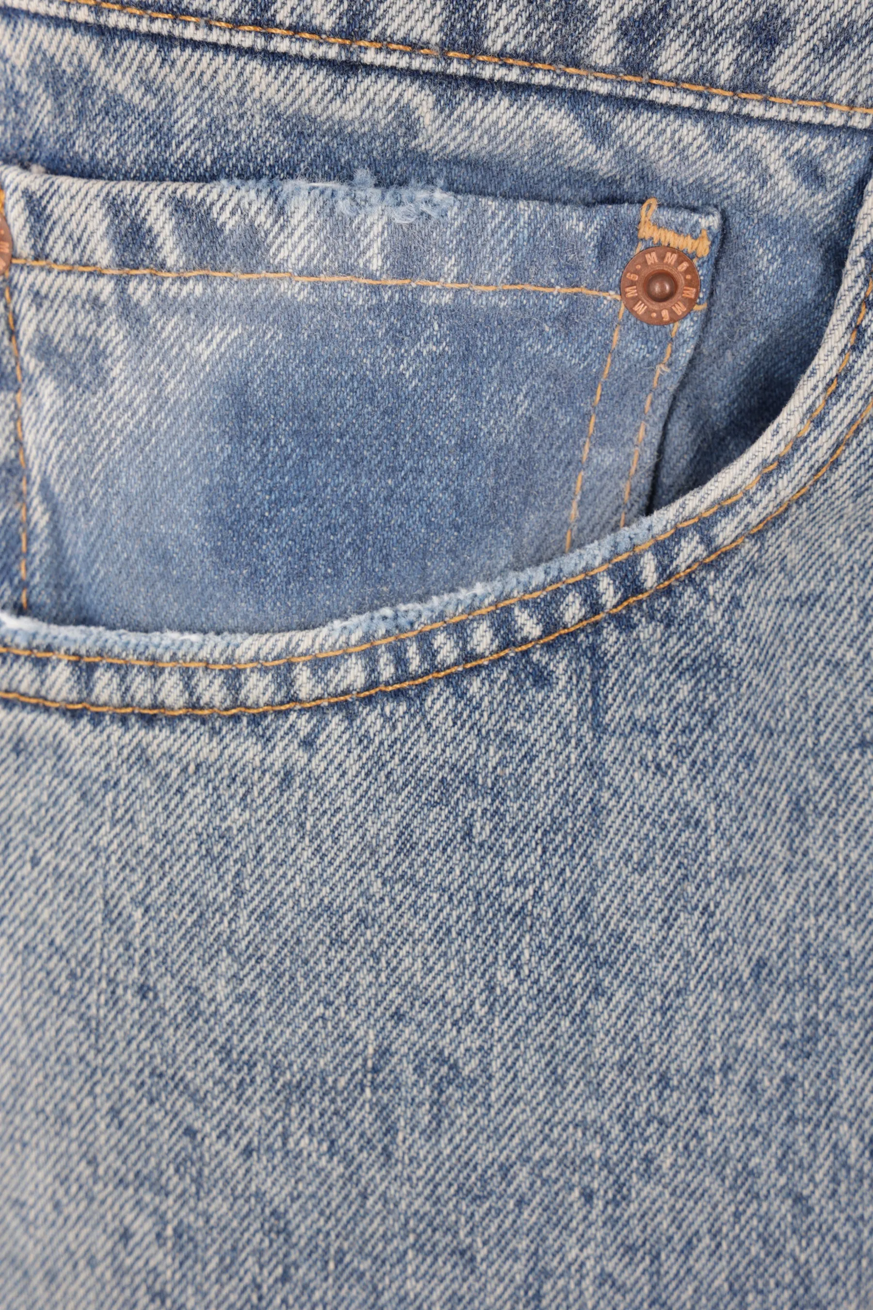 destructured denim jeans