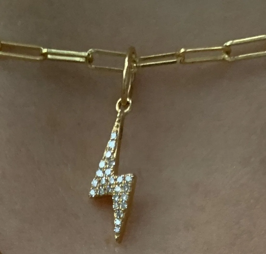 DIAMOND MINI BOLT CHARM