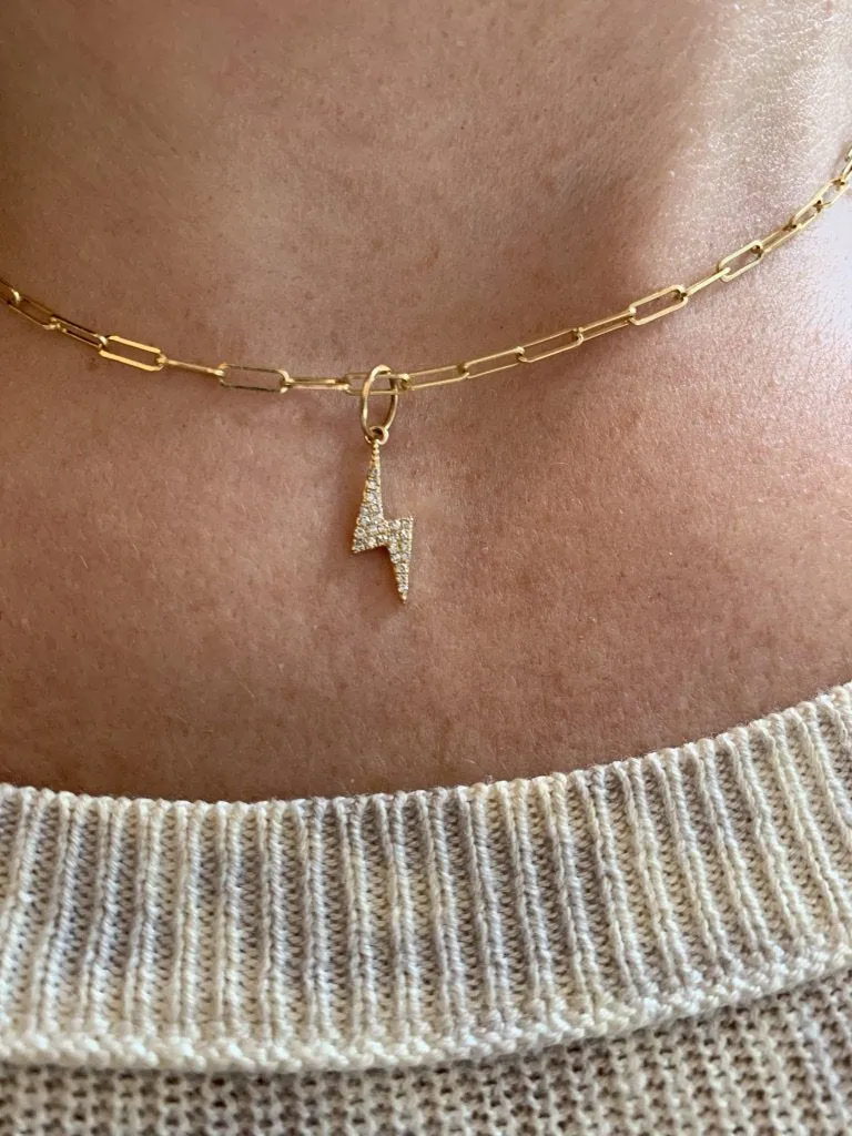 DIAMOND MINI BOLT CHARM