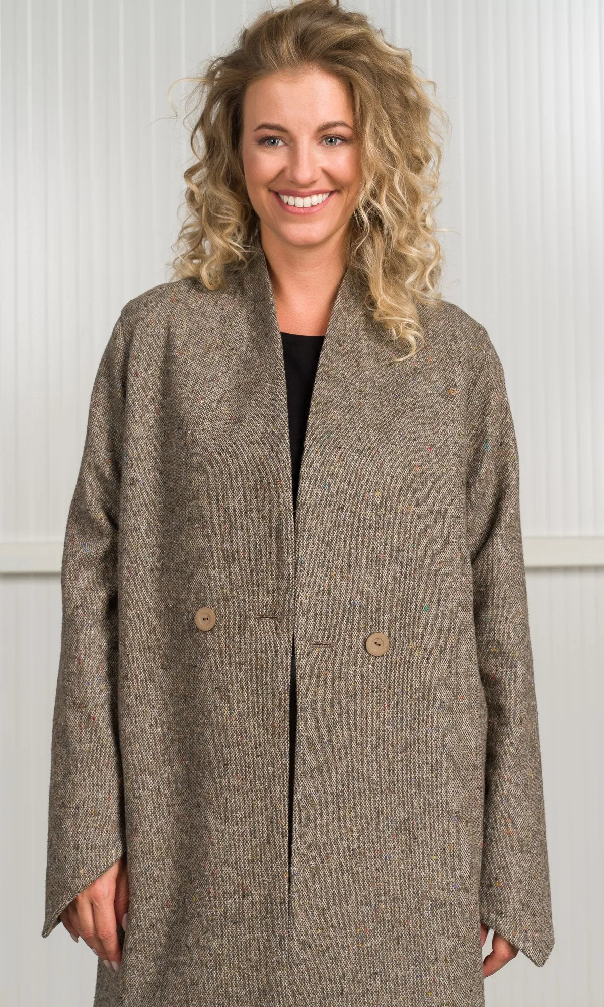 Donegal Tweed Cocoon Coat
