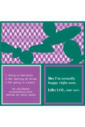 Double Side Cocktail Napkin - Life LOL