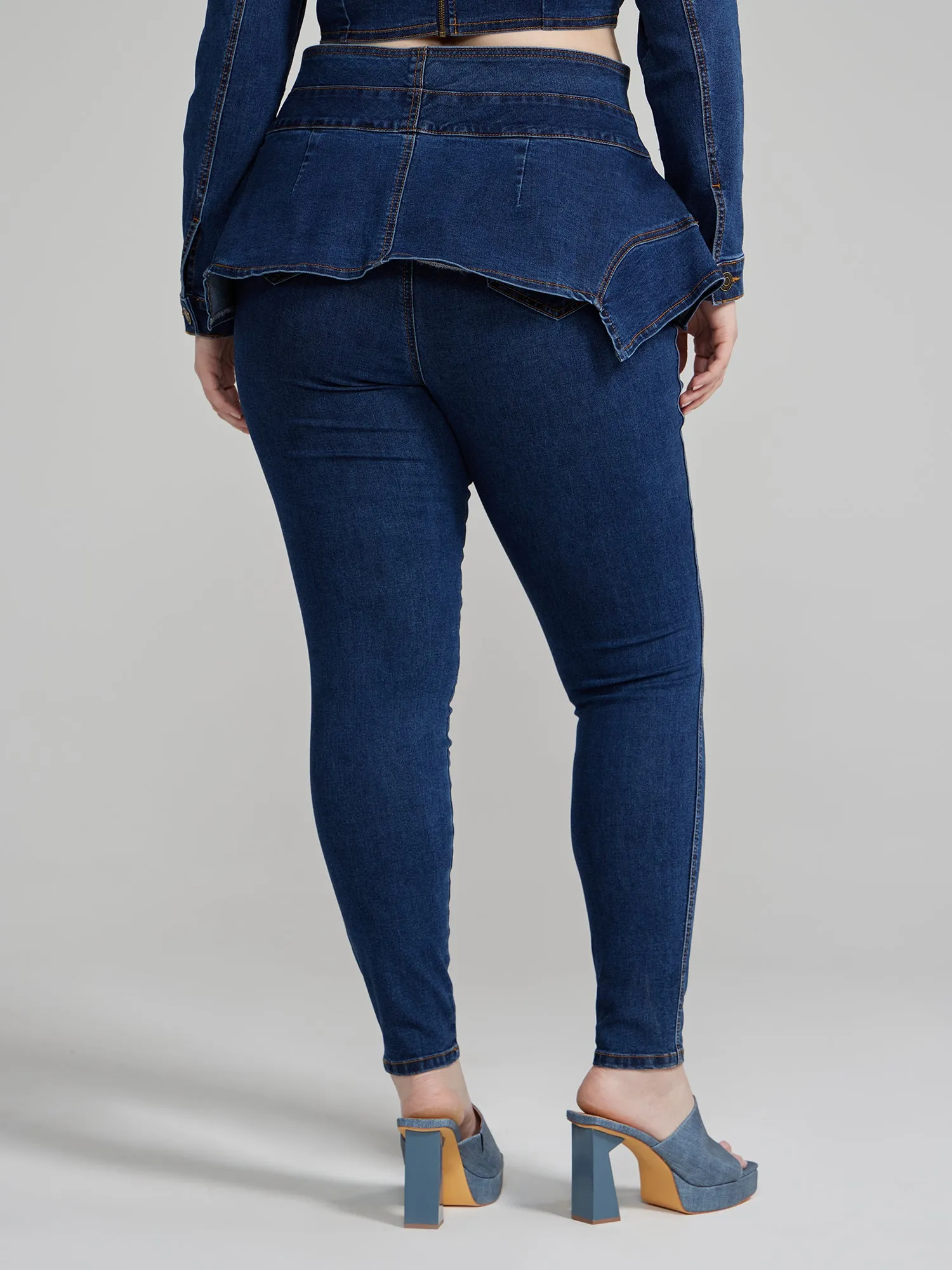 Draya Skinny Jeans with Peplum Belt