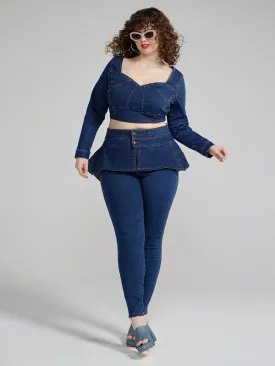 Draya Skinny Jeans with Peplum Belt