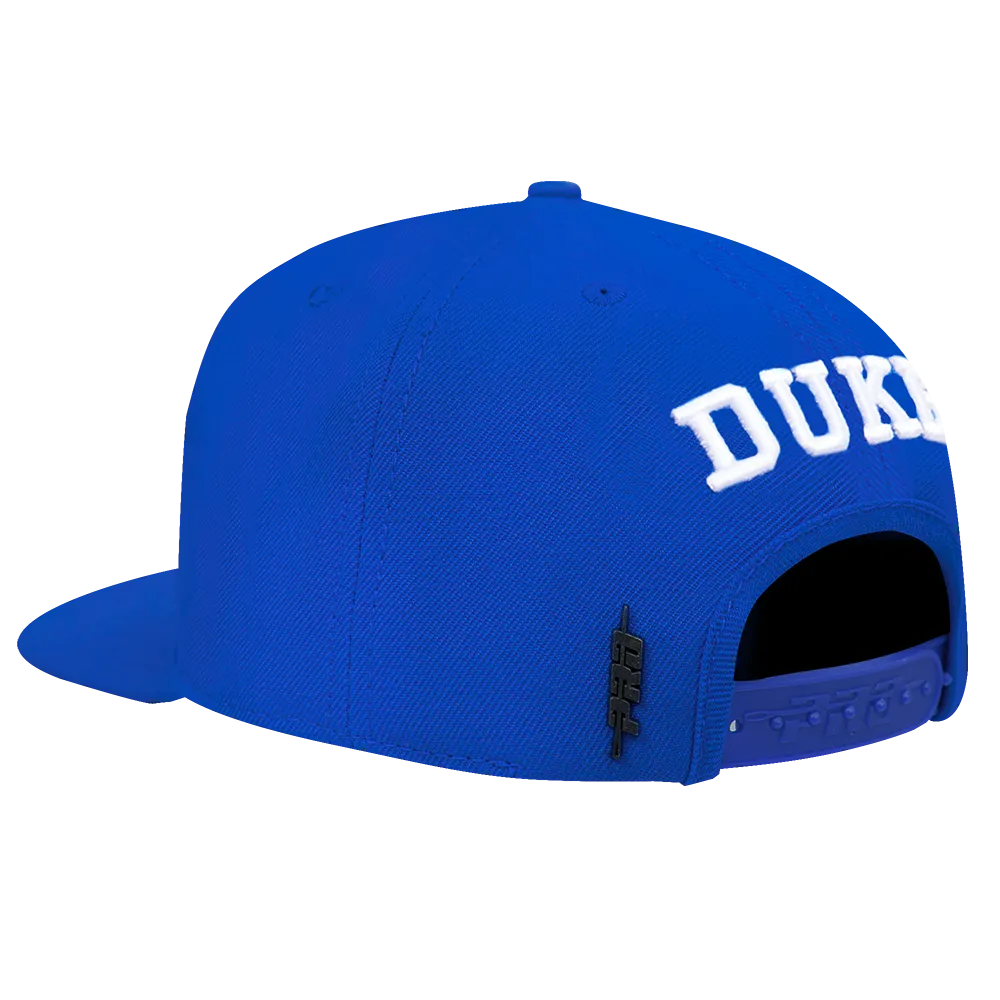 DUKE UNIVERSITY CLASSIC UNISEX PRIMARY LOGO WOOL SNAPBACK HAT (ROYAL BLUE)