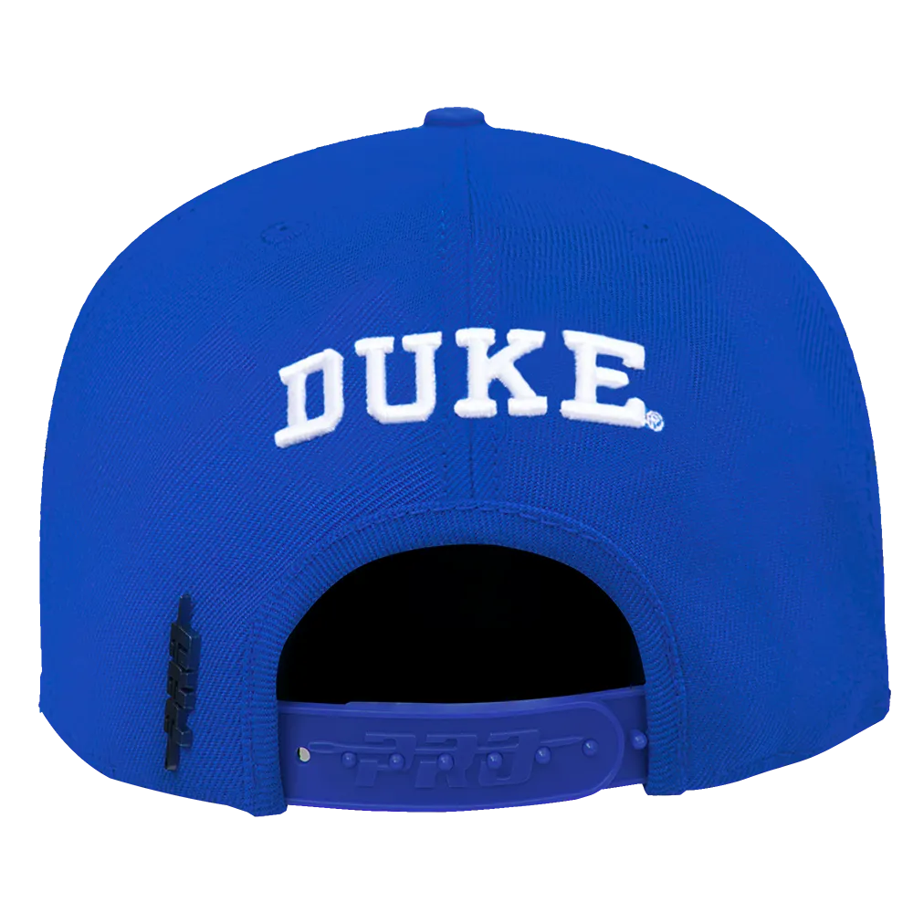 DUKE UNIVERSITY CLASSIC UNISEX PRIMARY LOGO WOOL SNAPBACK HAT (ROYAL BLUE)