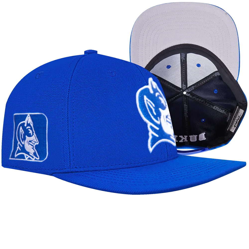 DUKE UNIVERSITY CLASSIC UNISEX PRIMARY LOGO WOOL SNAPBACK HAT (ROYAL BLUE)