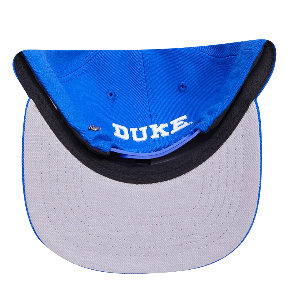 DUKE UNIVERSITY CLASSIC UNISEX PRIMARY LOGO WOOL SNAPBACK HAT (ROYAL BLUE)