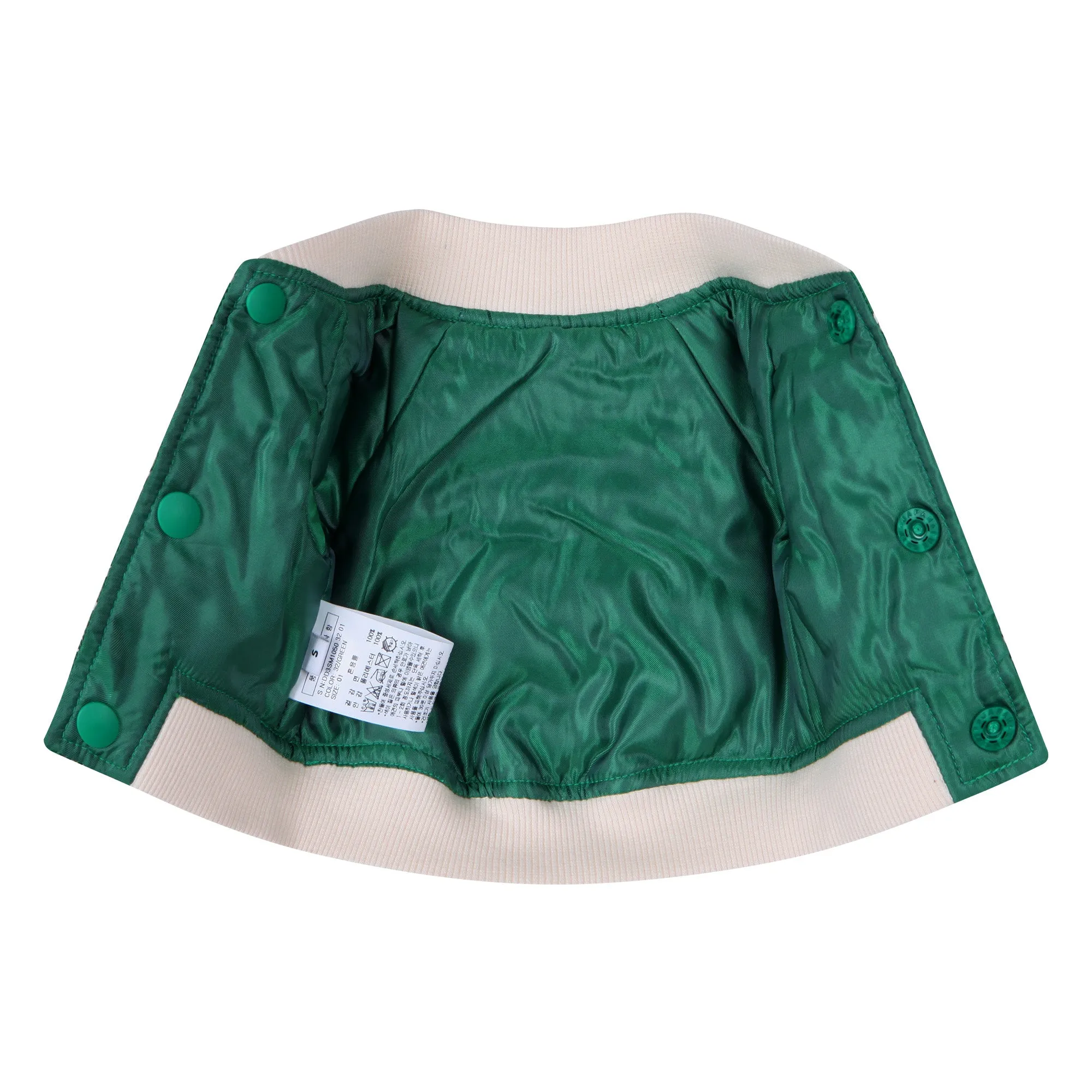 Flower Power Varsity Jacket- Green